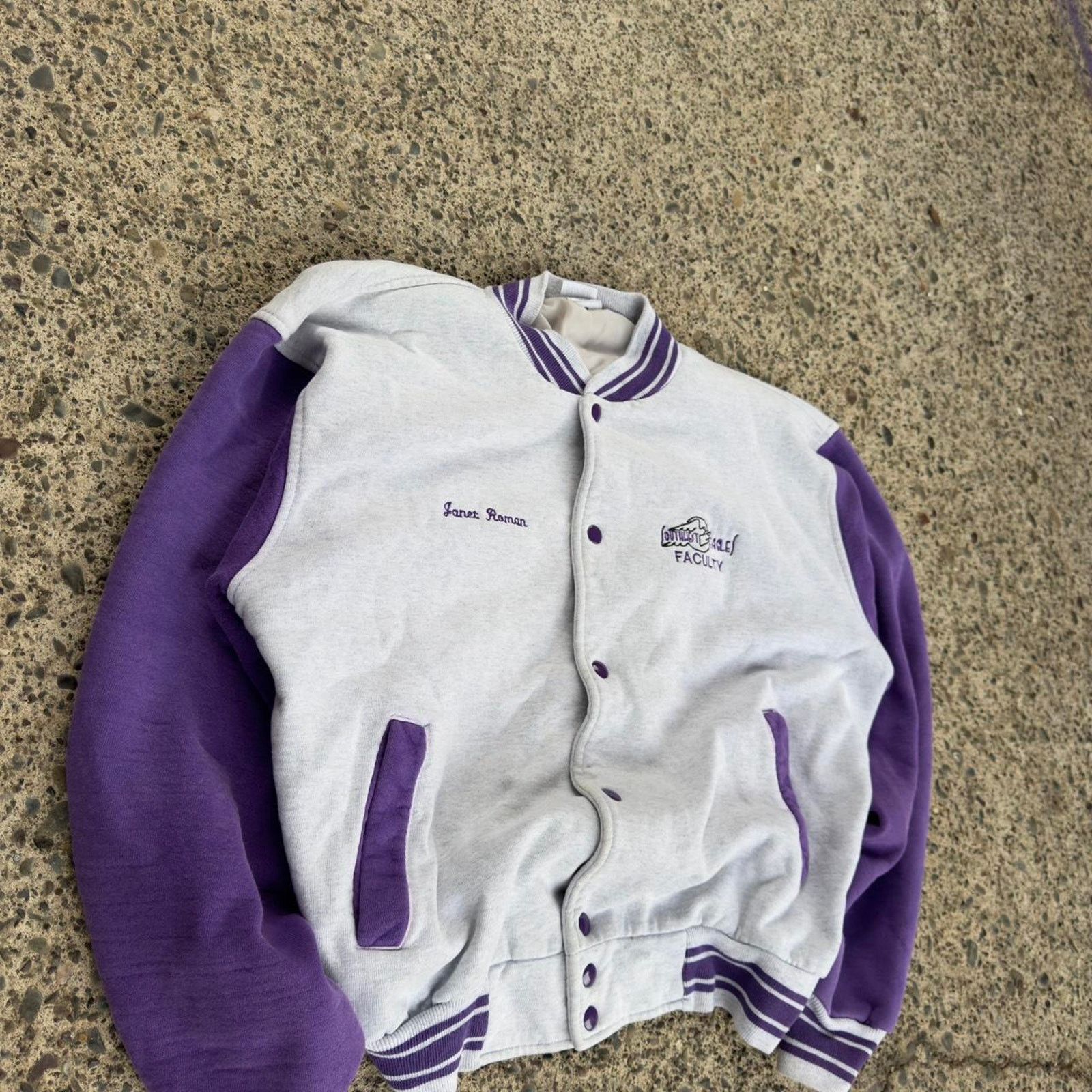 Fruit Of The Loom Vintage late 90s varsity style purple Size US XL / EU 56 / 4 - 2 Thumbnail