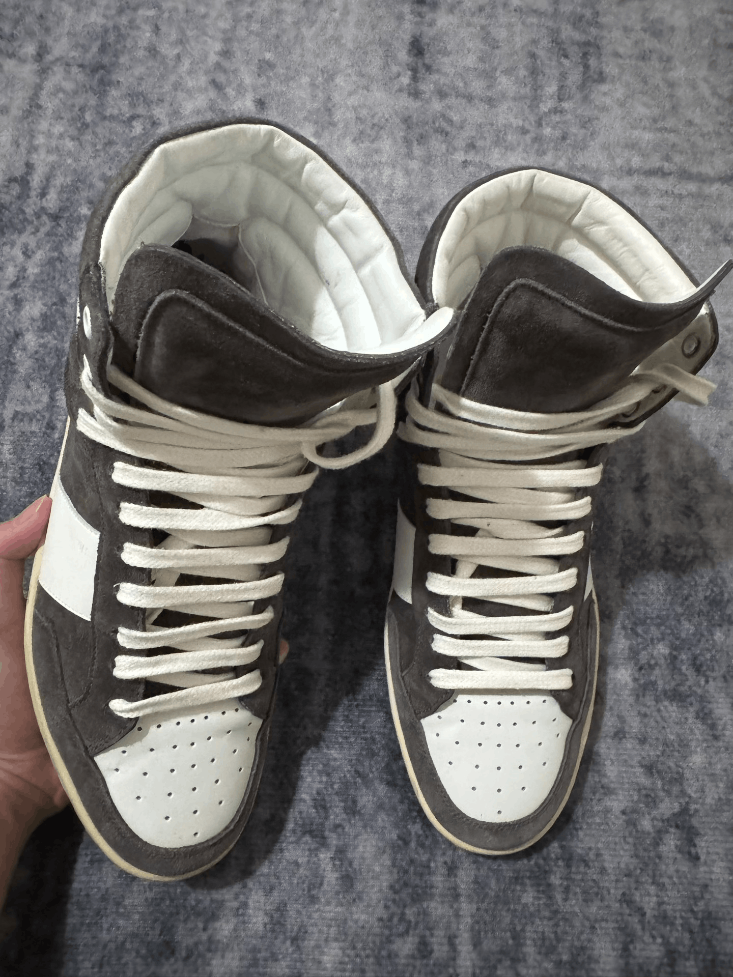 Saint Laurent Paris Saint Laurent High-Top Suede Sneakers Size US 7 / EU 40 - 1 Thumbnail