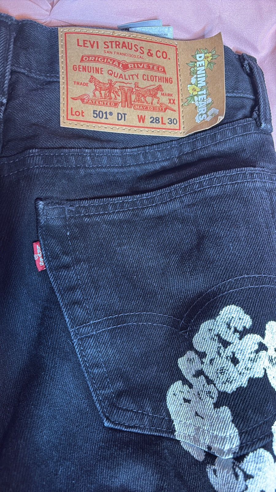 DENIM TEARS Denim Tears x Levi's Cotton Wreath Jean (black) Size US 28 / EU 44 - 3 Thumbnail