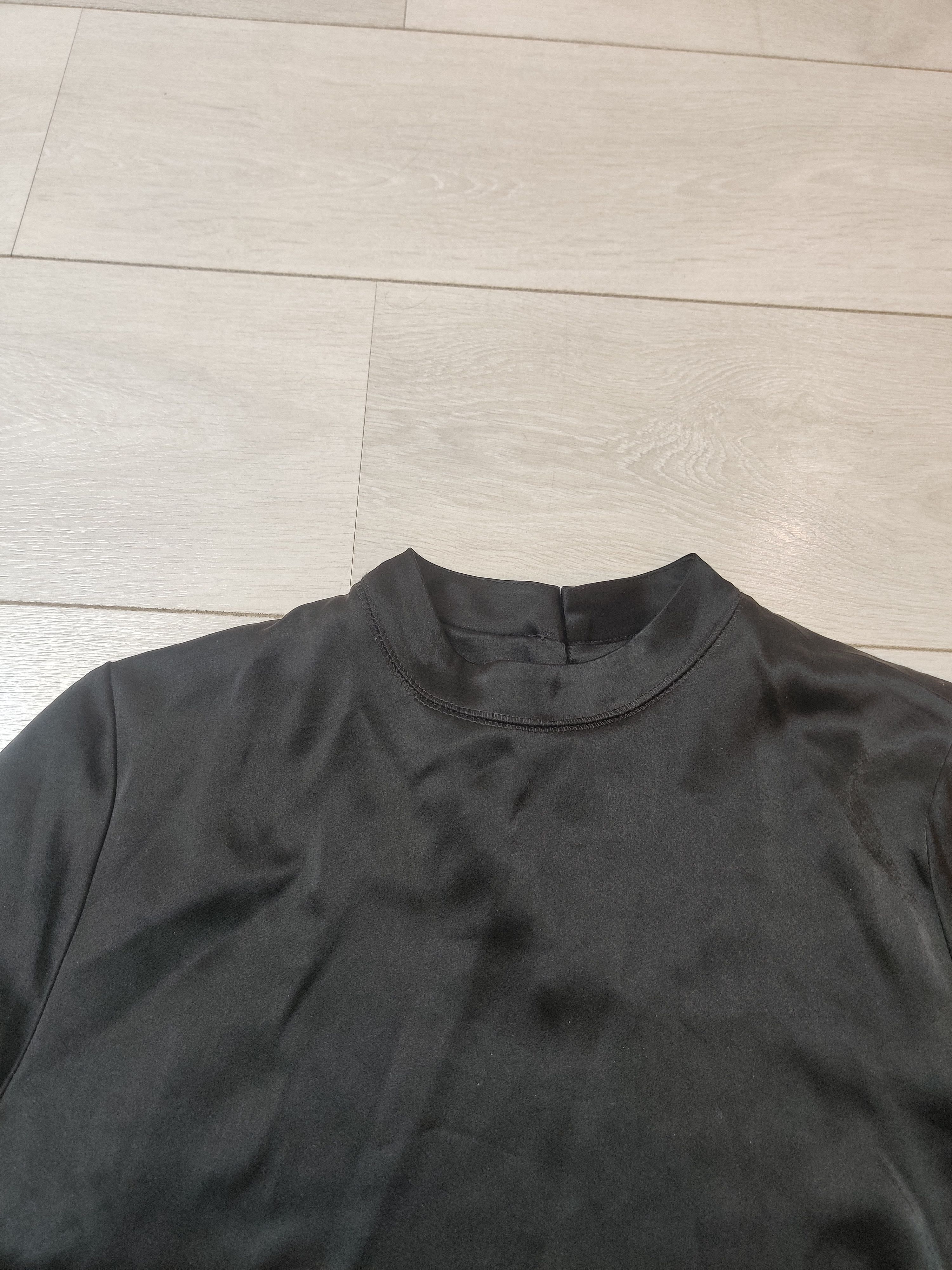 Nanushka Nanushka Satin Mock Neck Top Black Minimalist Designer XS Size XS / US 0-2 / IT 36-38 - 2 Thumbnail