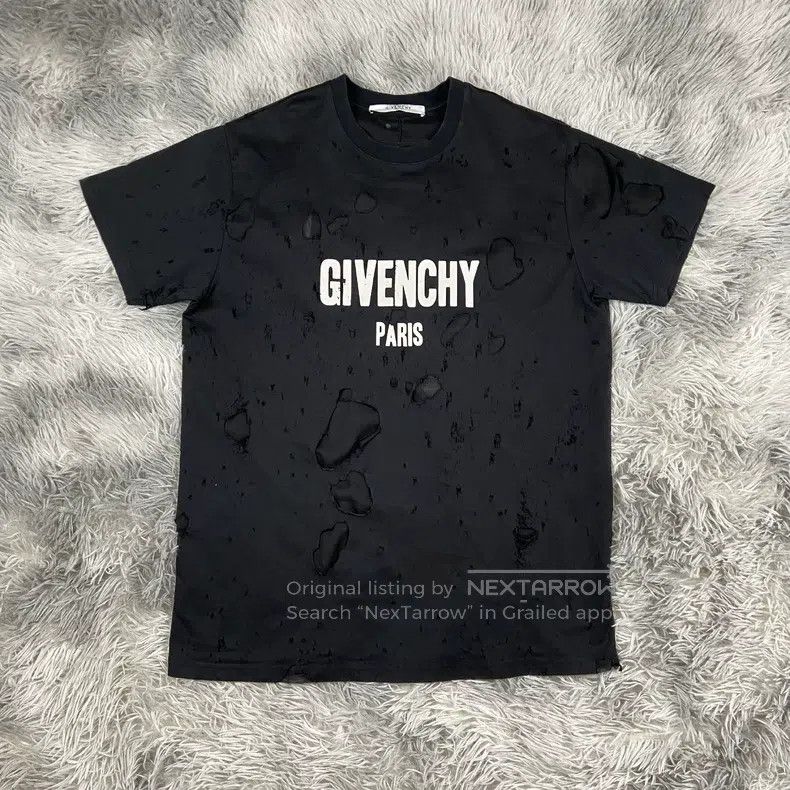 Givenchy Givenchy Distressed Destroyed Short-sleeve T-shirt Size US XXS / EU 40 - 1 Thumbnail