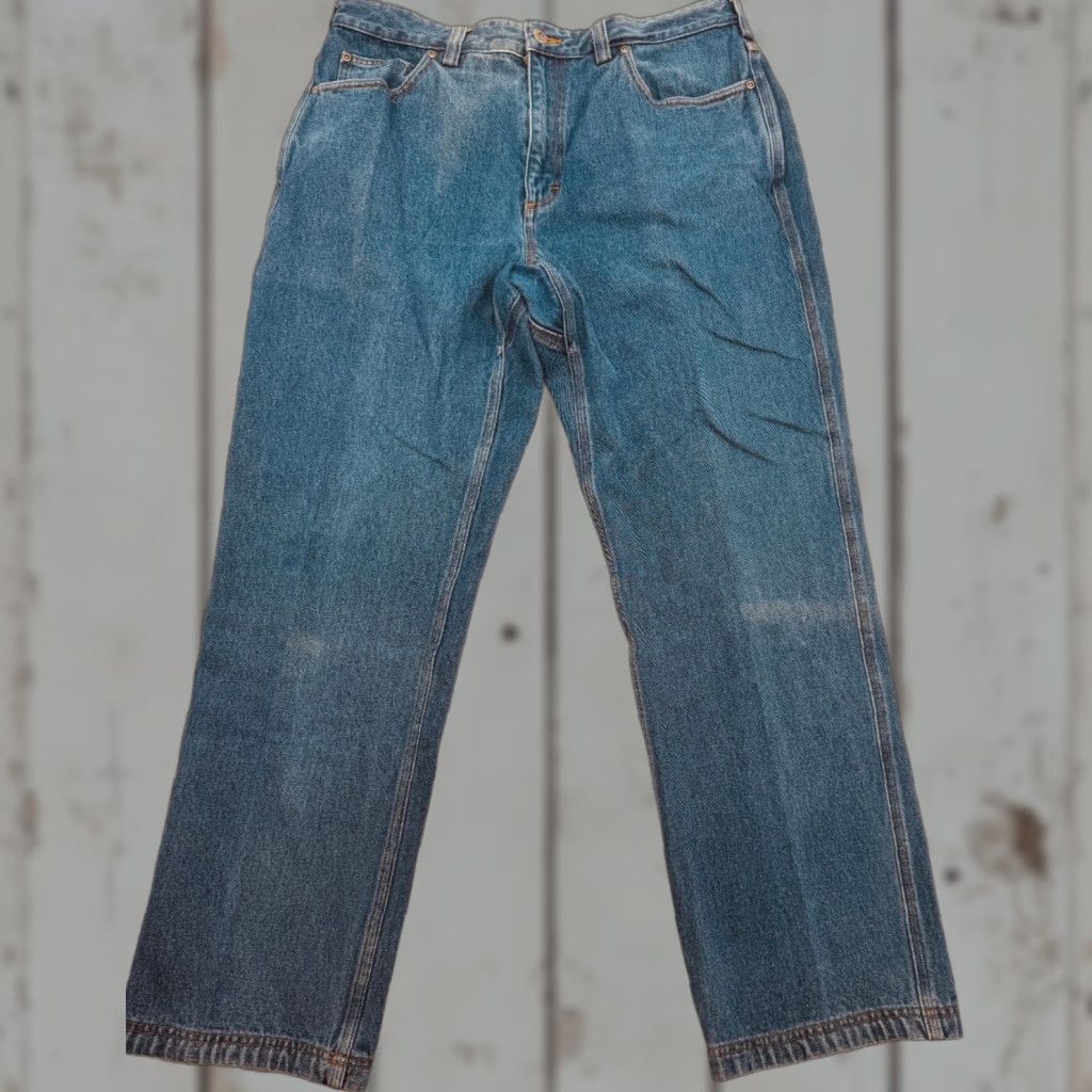 Denime Duluth Fire Hose 3237 Denim Jeans 37x32 Mens 100% Cotton Blue Straight Relaxed Pocket Jeans Mens Size US 37 - 1 Thumbnail
