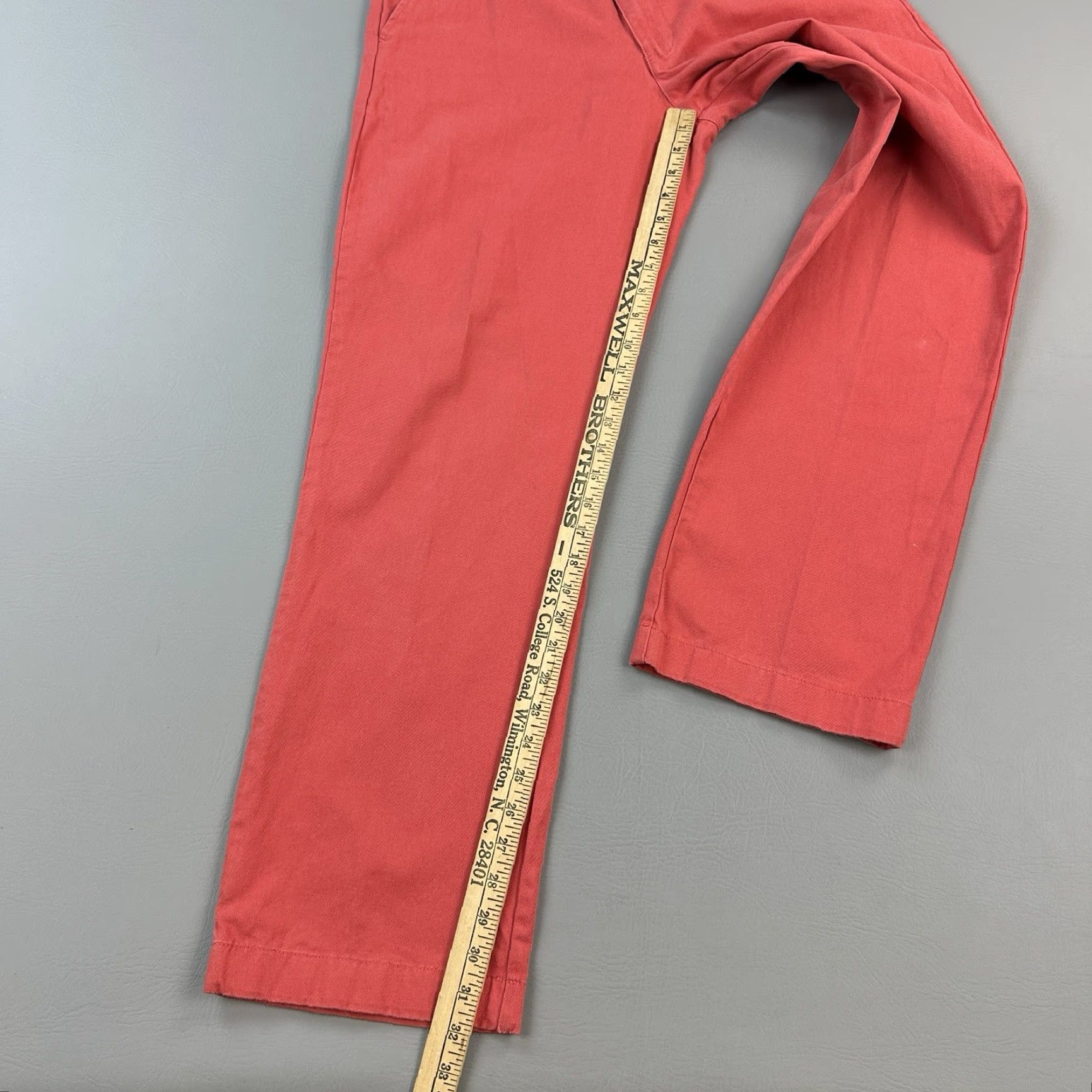 Vintage Southern Marsh Pants Mens 32x32 Coral Flat Front Chino Preppy Casual Chino Pants Mens 32 Coral Red Regular Straight USA Logo Polo Size US 32 / EU 48 - 2 Thumbnail
