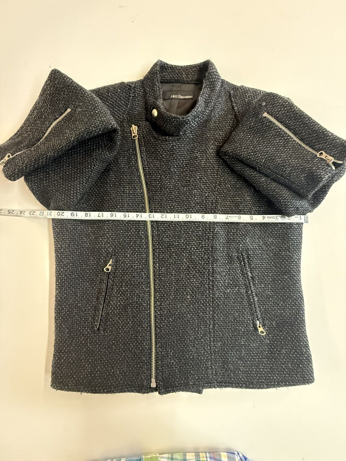 Japanese Brand Hiro Sawatari Black Lurex Boucle Moto Jacket Size US L / EU 52-54 / 3 - 16 Thumbnail