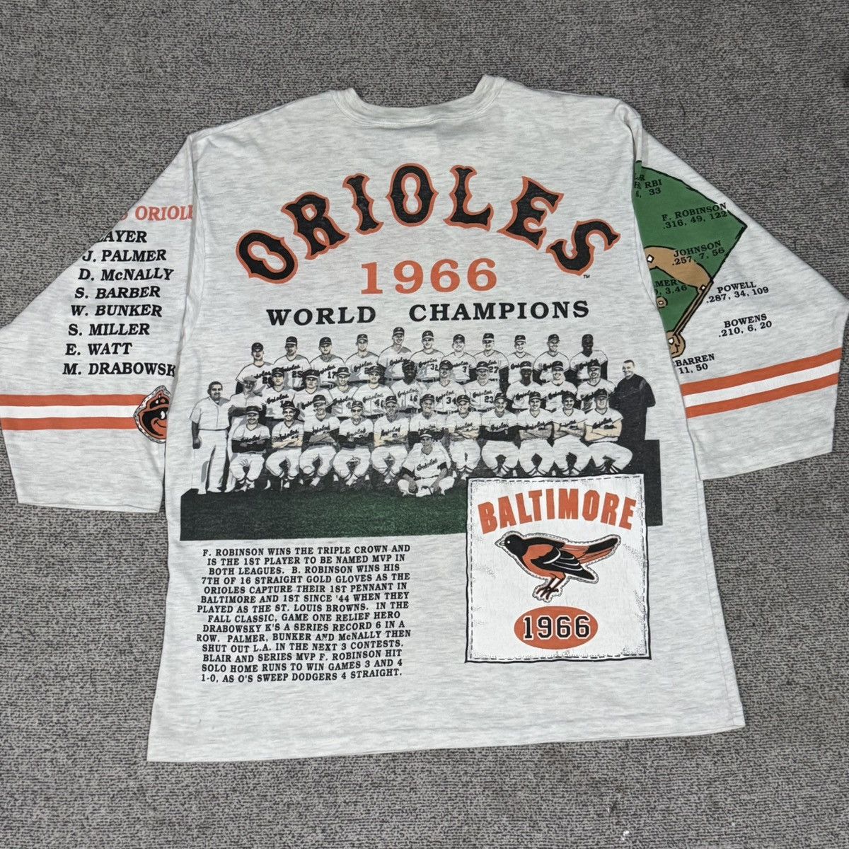 Vintage Vintage Tee Long Gone Baltimore Orioles 1966 Size US L / EU 52-54 / 3 - 2 Thumbnail