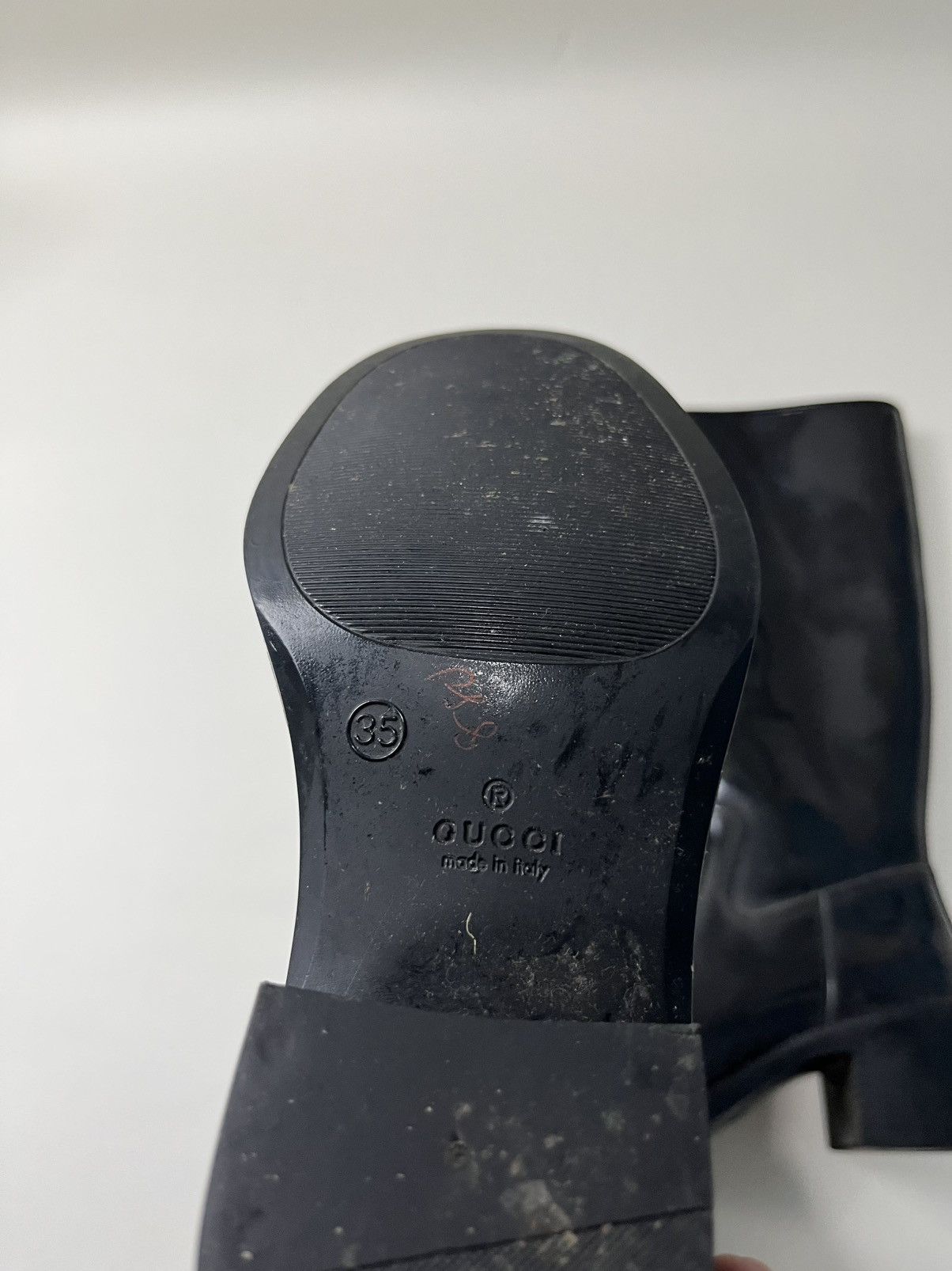 Gucci Gucci Black Rubber Rain Boots Size US 5 / IT 35 - 6 Thumbnail