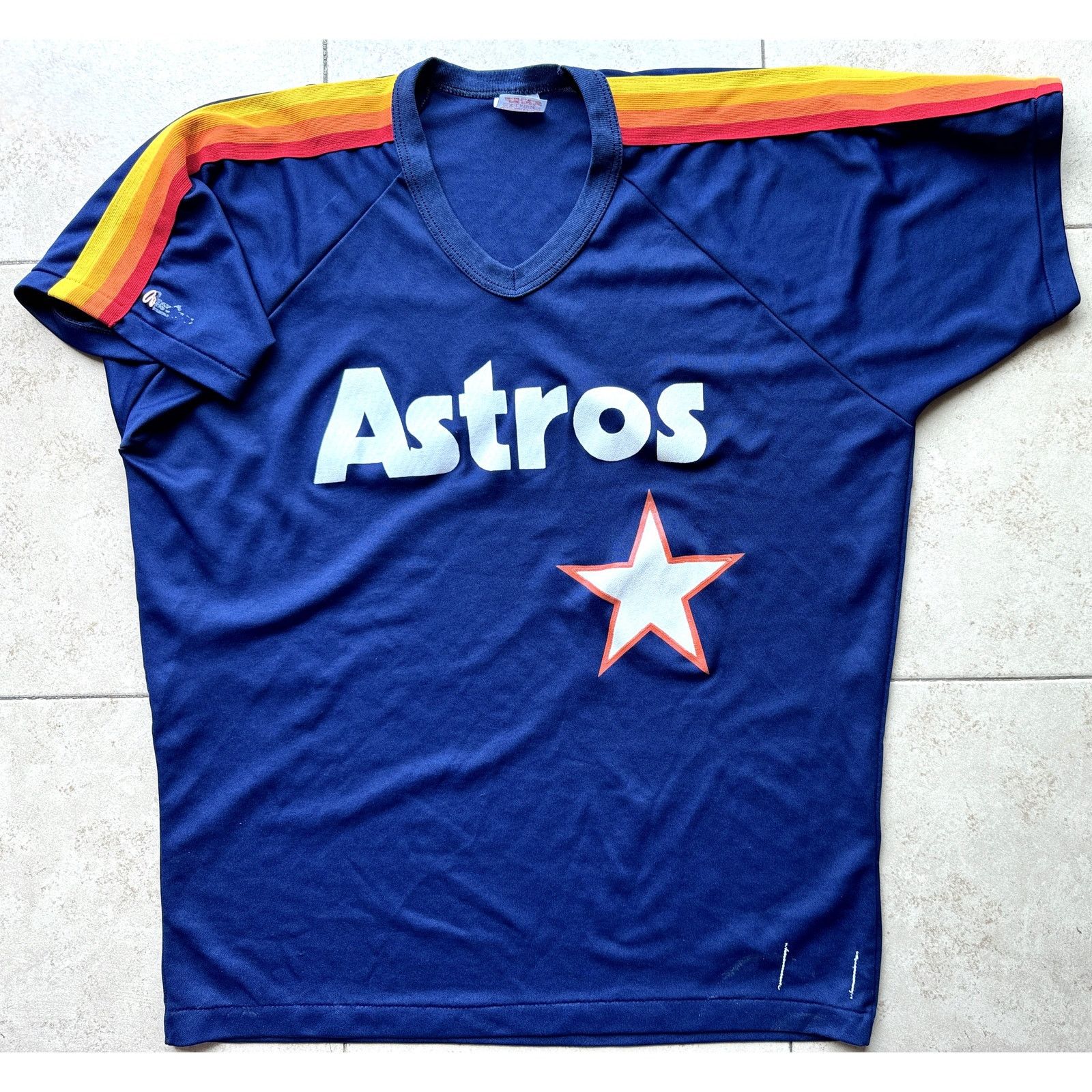 MLB × Starter Houston Astros 80s RAWLINGS jersey XL navy Rainbow MLB vtg Size US XL / EU 56 / 4 - 3 Thumbnail