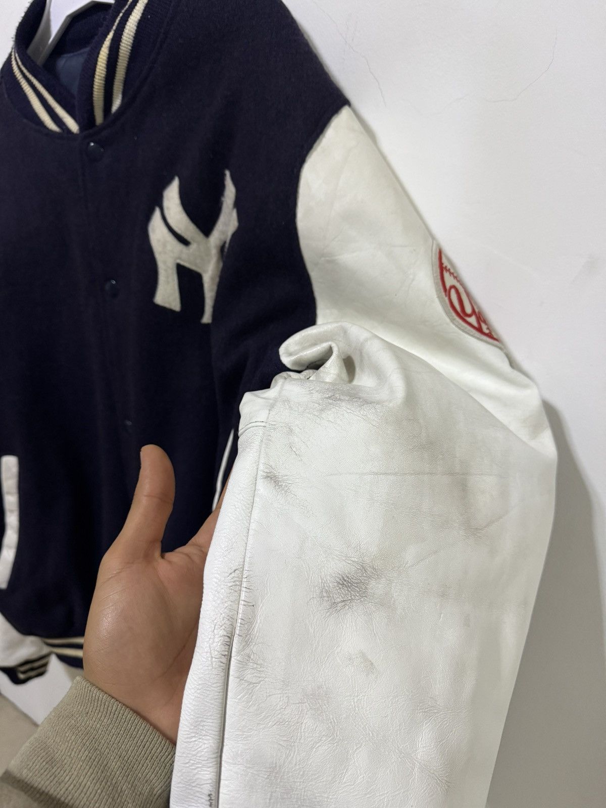 MLB Vintage Leather sleeves Yankees MLB Varsity Size US L / EU 52-54 / 3 - 2 Thumbnail