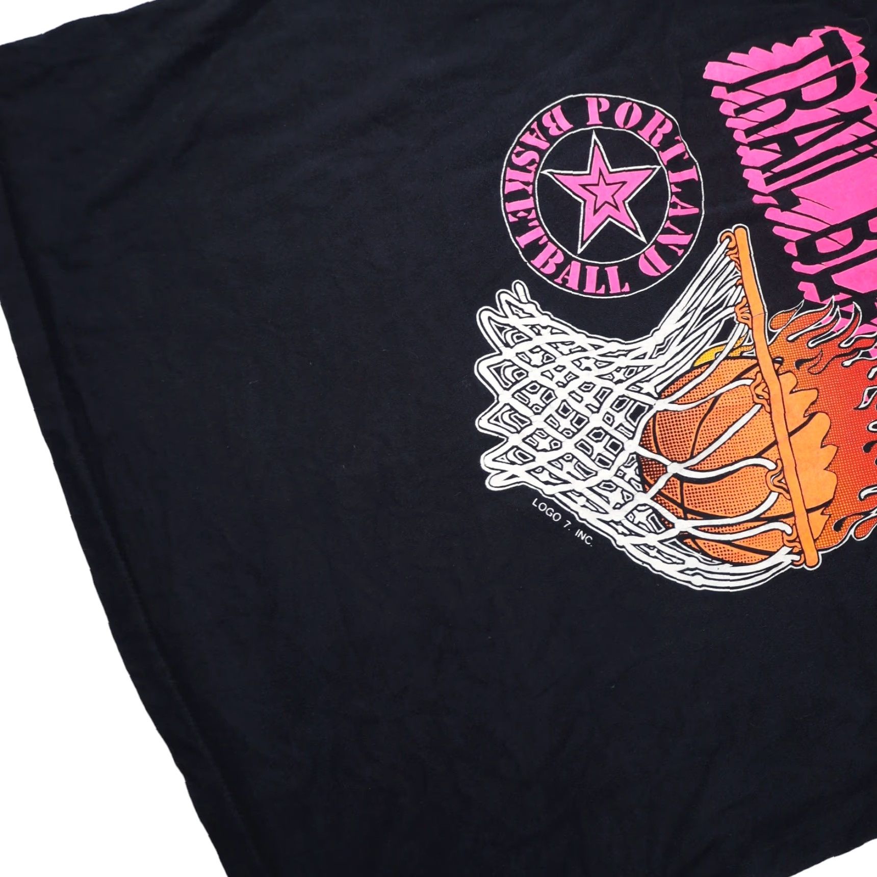 Logo 7 VINTAGE Portland Trail Blazers Logo 7 Tank Top Men XL Black Graphic Shirt Size 46R - 3 Thumbnail