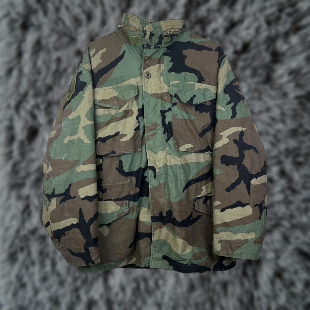 Vintage VINTAGE American Vintage Military Jacket Camouflage Nylon Green Men S Jacket Regular Size Men's Jacket Size US S / EU 44-46 / 1 - 1 Thumbnail