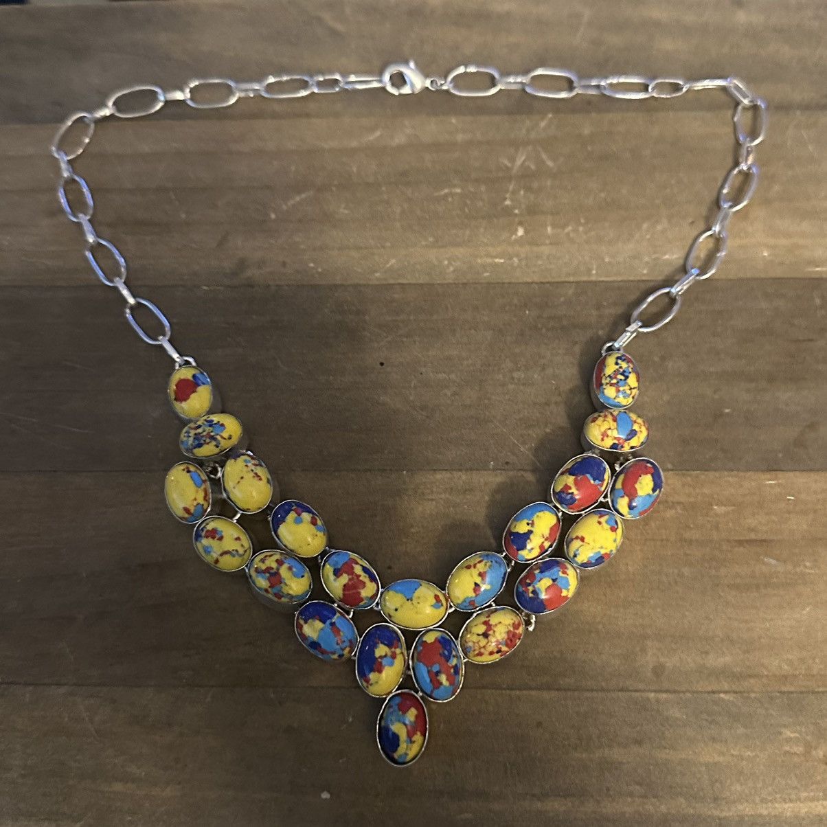 Other 925 silver Balloon Jasper statement necklace Size ONE SIZE - 2 Thumbnail