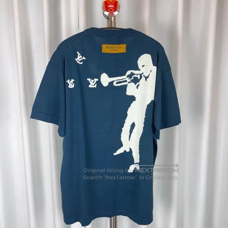 Louis Vuitton Louis Vuitton Blue Cotton Men's T-Shirt . Size US L / EU 52-54 / 3 - 2 Thumbnail