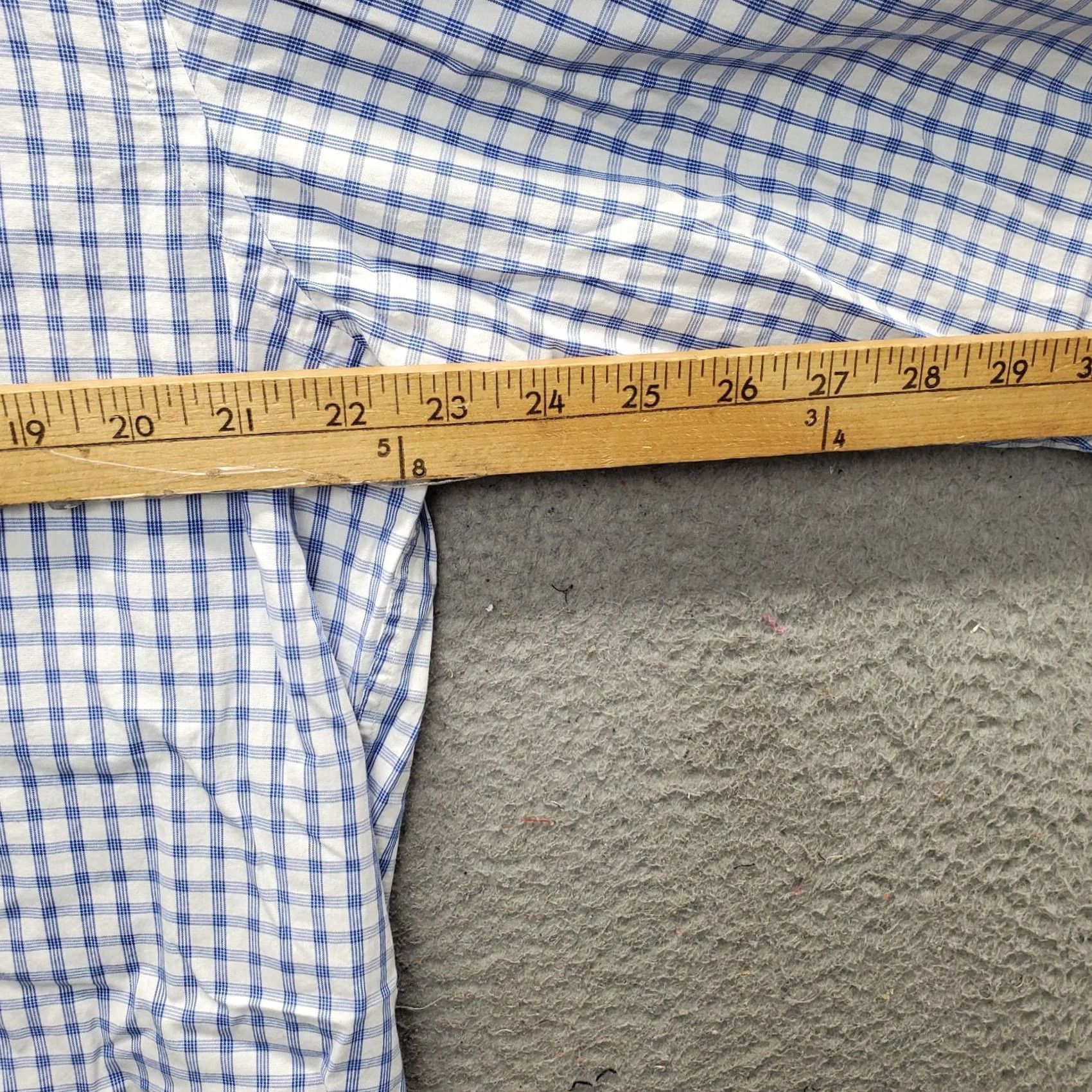 Hugo Boss Hugo Boss Dress Shirt Mens 17 Multi Check Non-Iron Long Sleeve Formal Business Size 46R - 4 Thumbnail