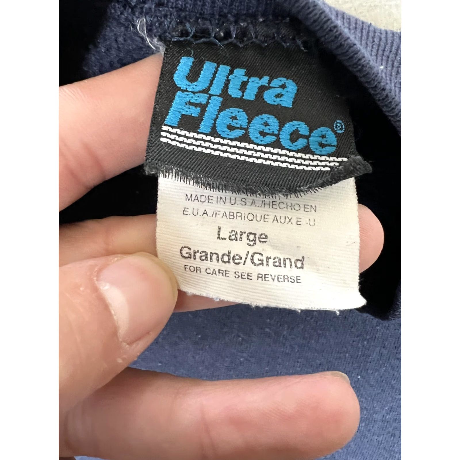 Vintage VINTAGE Ultra Fleece Sweatshirt Mens L Blue Raglan Crewneck Size US L / EU 52-54 / 3 - 7 Thumbnail
