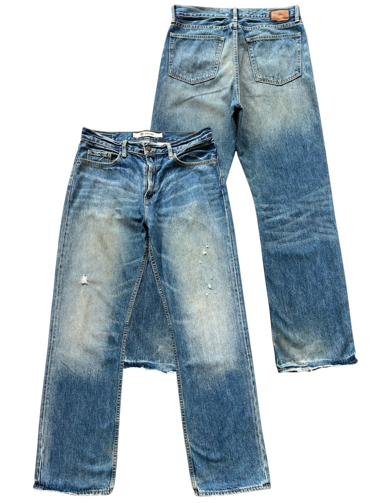 Gap Vintage Gap Wide Baggy Denim Jeans 35x32.5 Size US 35 - 1 Thumbnail