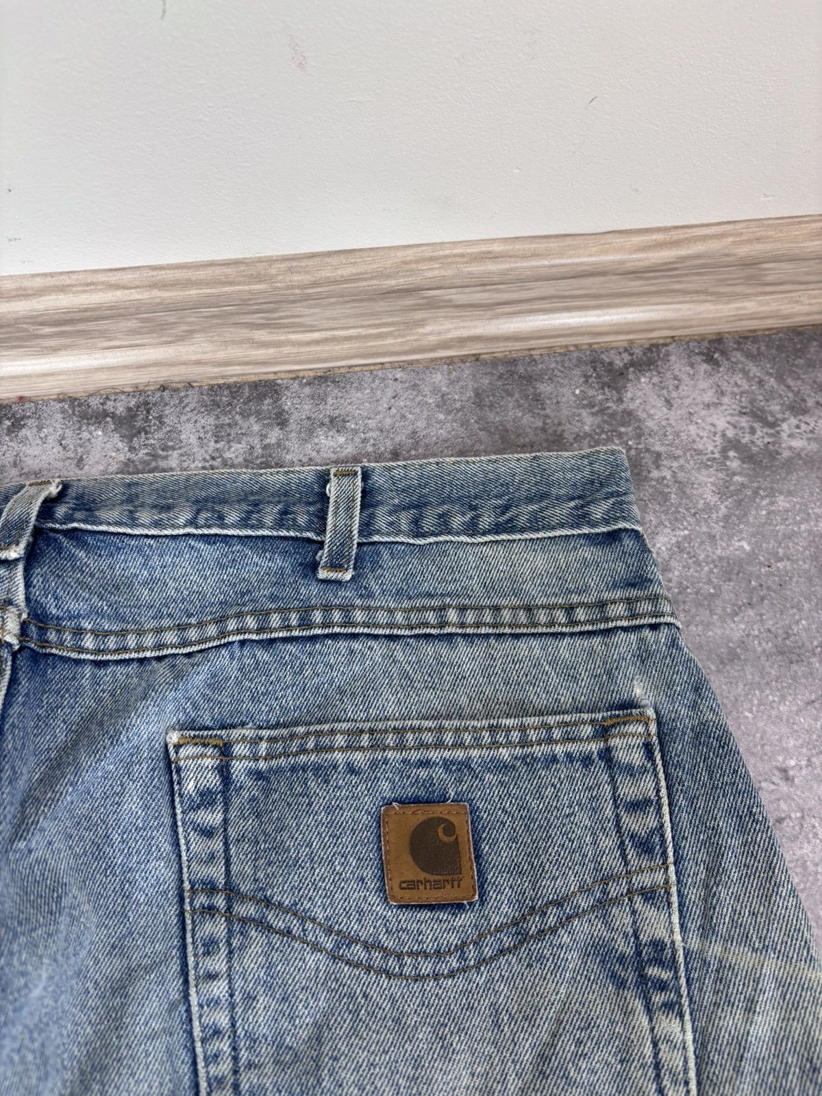 Carhartt Vintage Carhartt Men’s Denim Jeans Faded Light Blue Workwear Size US 38 / EU 54 - 6 Thumbnail
