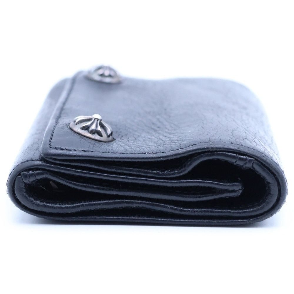 Chrome Hearts Chrome Hearts 3 Fold Cross Leather Wallet Black Size ONE SIZE - 3 Thumbnail