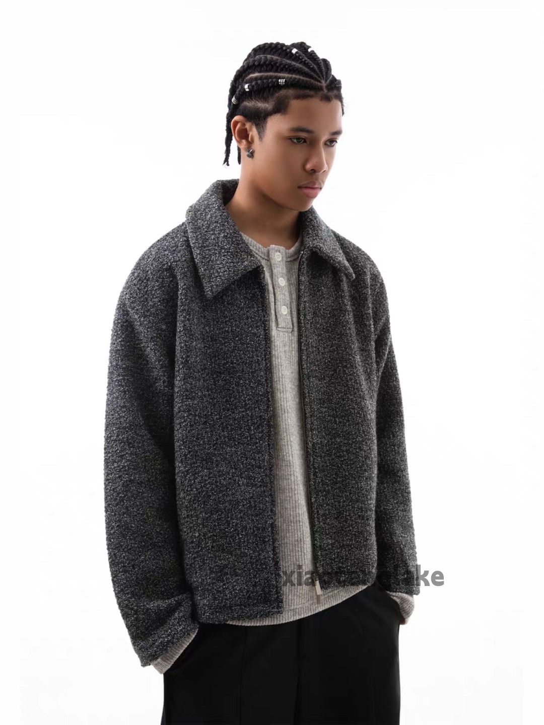 Vintage Utility punk yuppie loose baggy woolen festival jacket Size US XL / EU 56 / 4 - 2 Thumbnail
