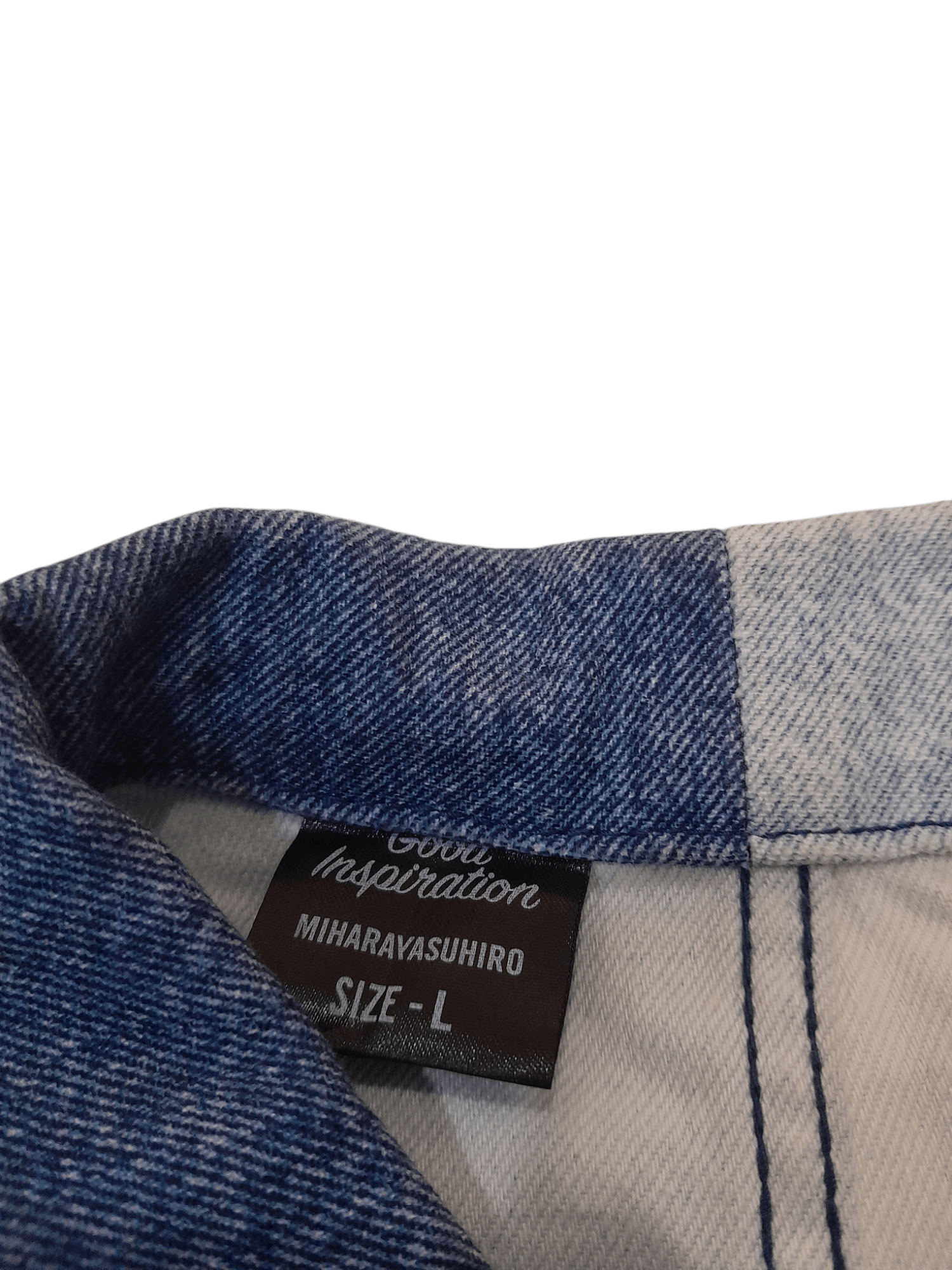 GU × Maison MIHARA YASUHIRO GU x Maison MIHARA YASUHIRO Double Tone Denim Jacket (F478) Size US L / EU 52-54 / 3 - 3 Thumbnail