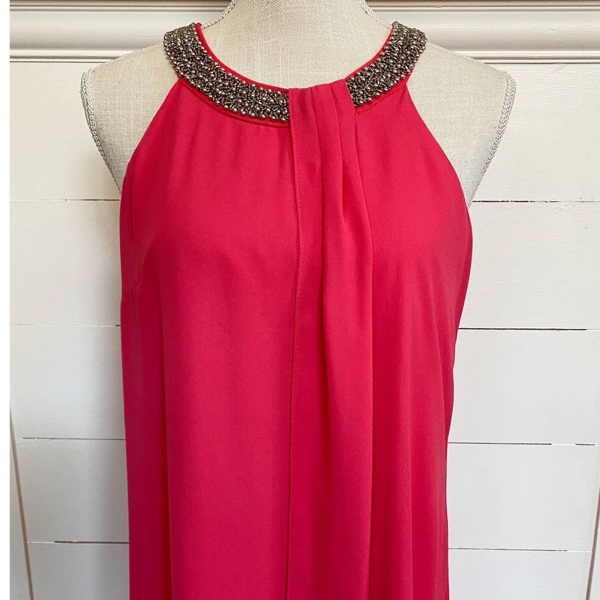 Vintage Joseph Ribkoff Jeweled Neckline Sleeveless Dress 8 Size M / US 6-8 / IT 42-44 - 5 Thumbnail