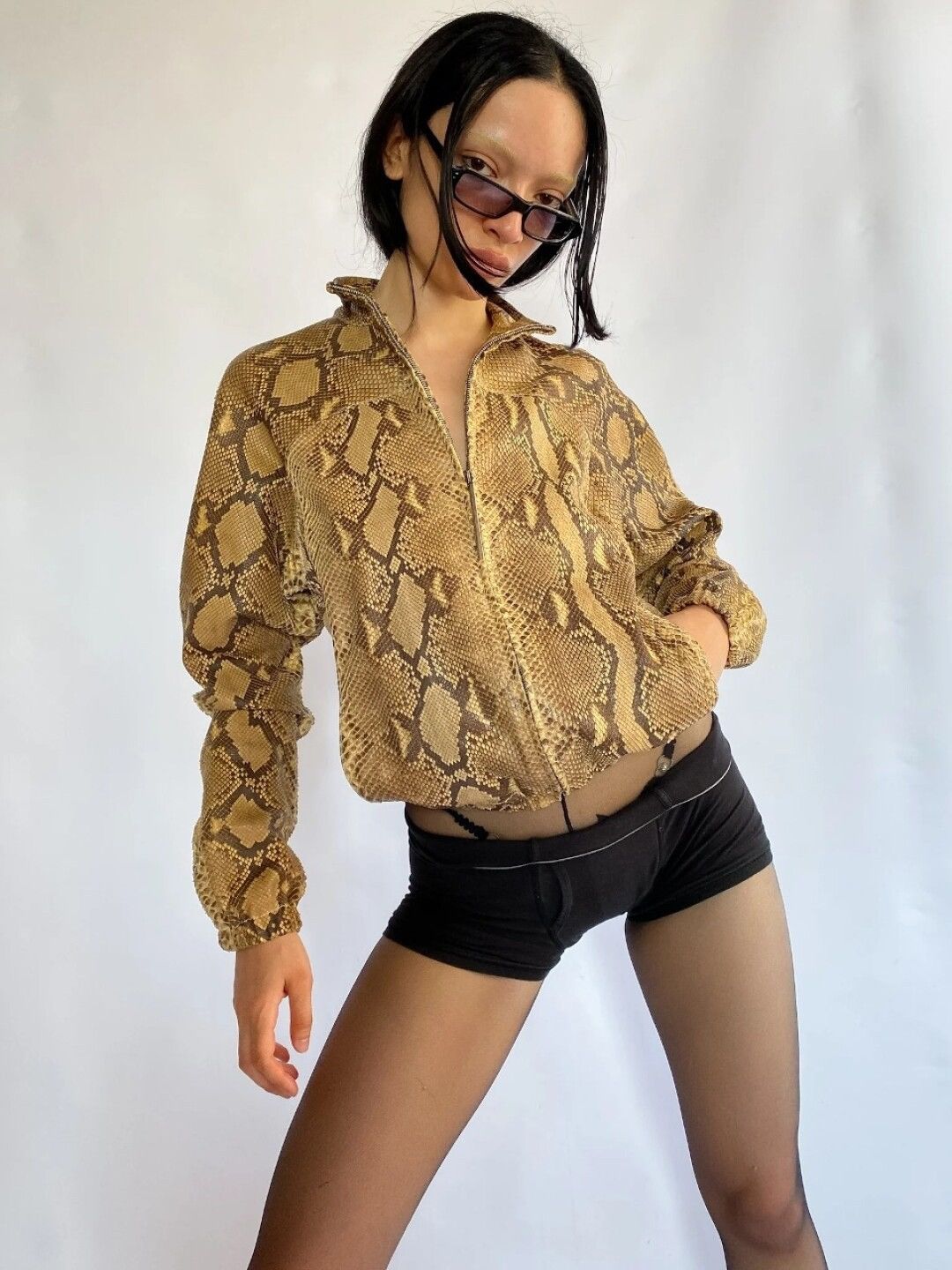 Gucci Tom Ford Gucci 2000 Runway Python Leather Jacket Size 40 Size M / US 6-8 / IT 42-44 - 18 Thumbnail