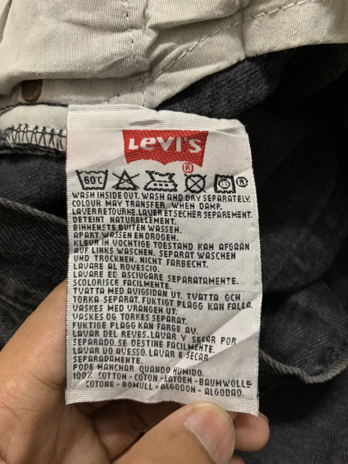 Levi's W34x29 Vintage Levis 501 Jean Black Wash Straight Fit Size US 36 / EU 52 - 11 Thumbnail
