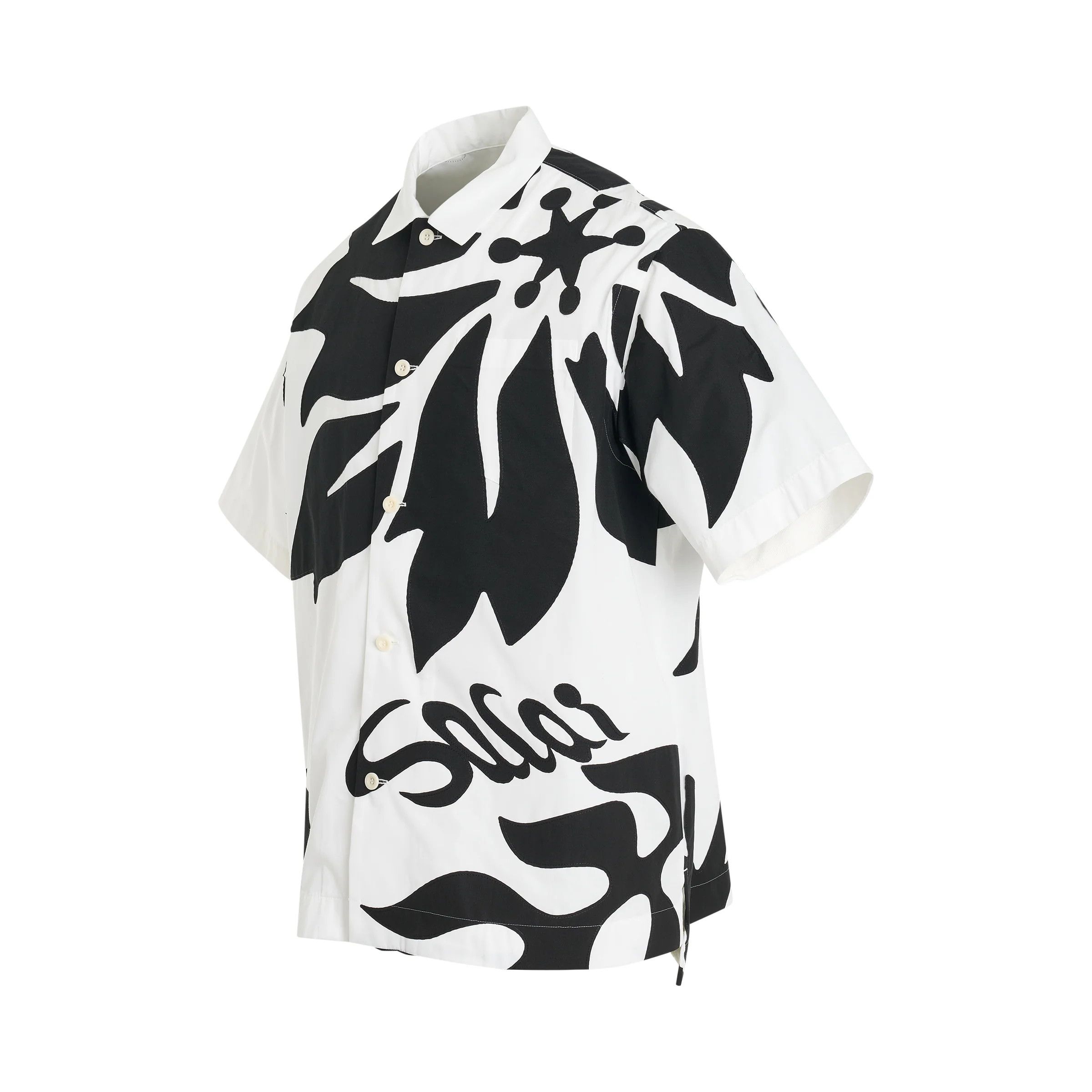 Sacai o1mris0824 Cotton Poplin Shirt in Black/White Size US S / EU 44-46 / 1 - 2 Thumbnail