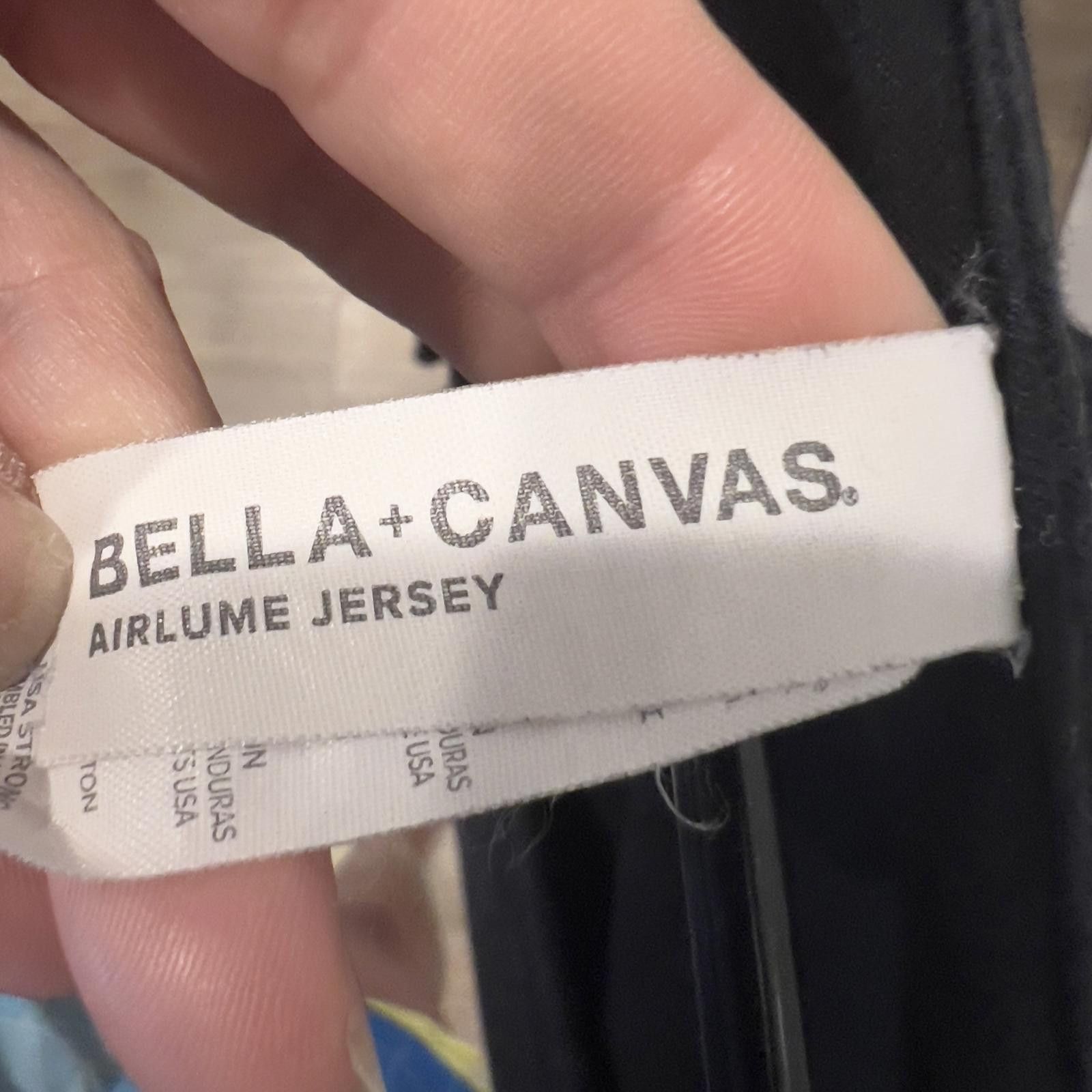 Other Bella+Canvas Airlume Jersey Black V-Neck T-Shirt Size L / US 10 / IT 46 - 3 Thumbnail