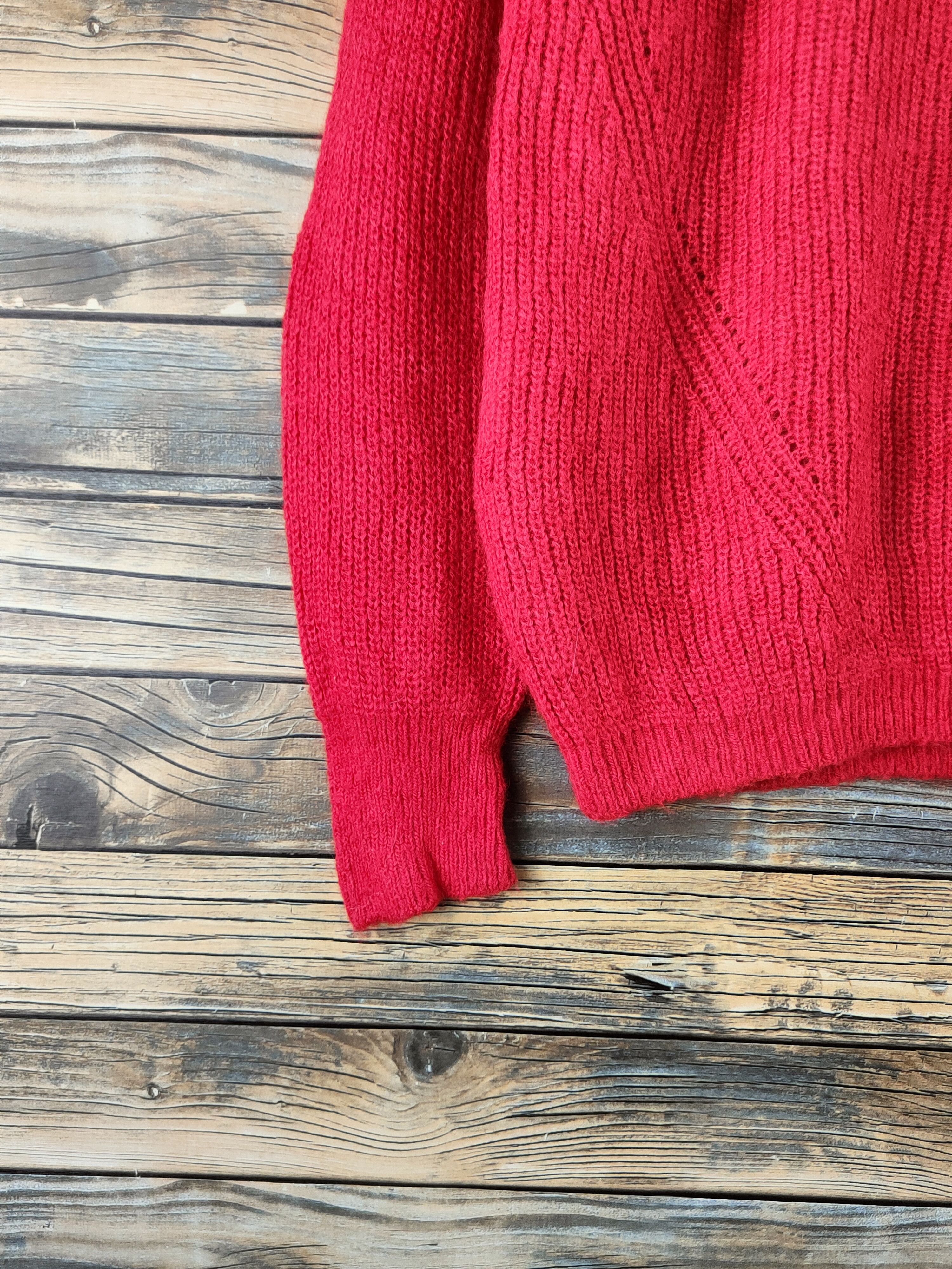 Japanese Brand DL Qtume Red Knitwear Sweatshirts #46-940 Size L / US 10 / IT 46 - 4 Thumbnail