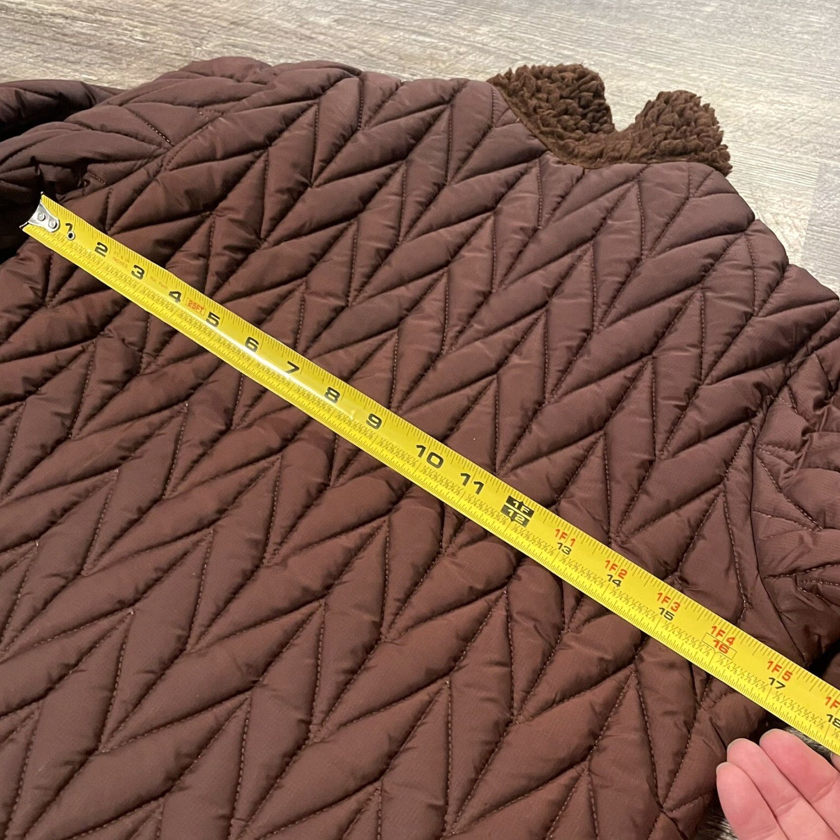 Patagonia VINTAGE Patagonia Quilted Jacket Sherpa Trim Jacket Burgundy Brown USA Made Size S / US 4 / IT 40 - 6 Thumbnail