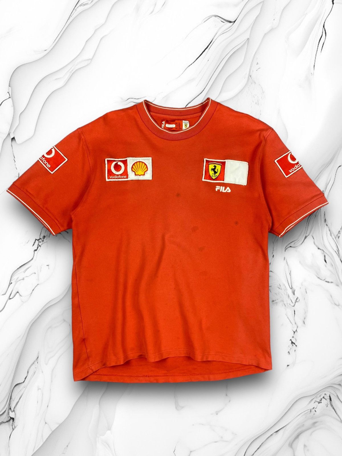 Ferrari × Fila × Vintage Vintage Ferrari Fila F1 Racing Shell Team T shirt Size US XL / EU 56 / 4 - 1 Thumbnail