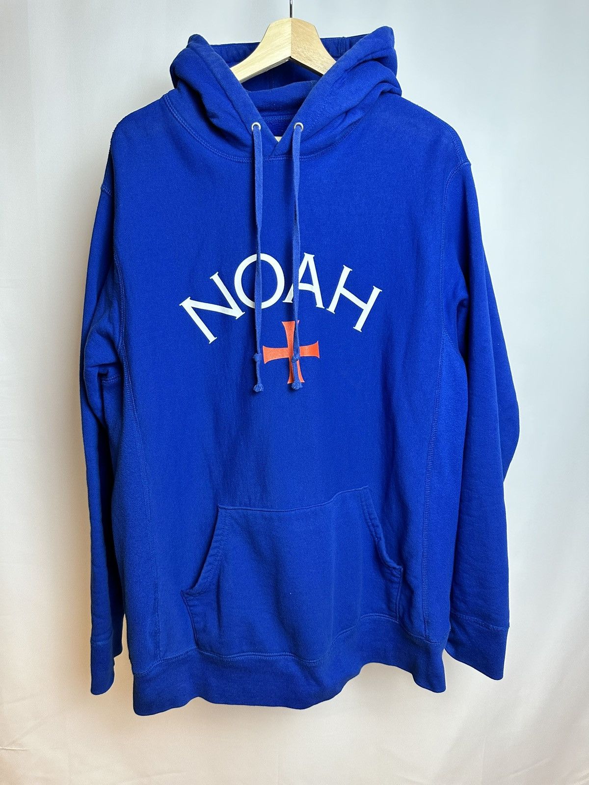 image of Noah Logo Hoodie in Blue, Men's (Size XL)