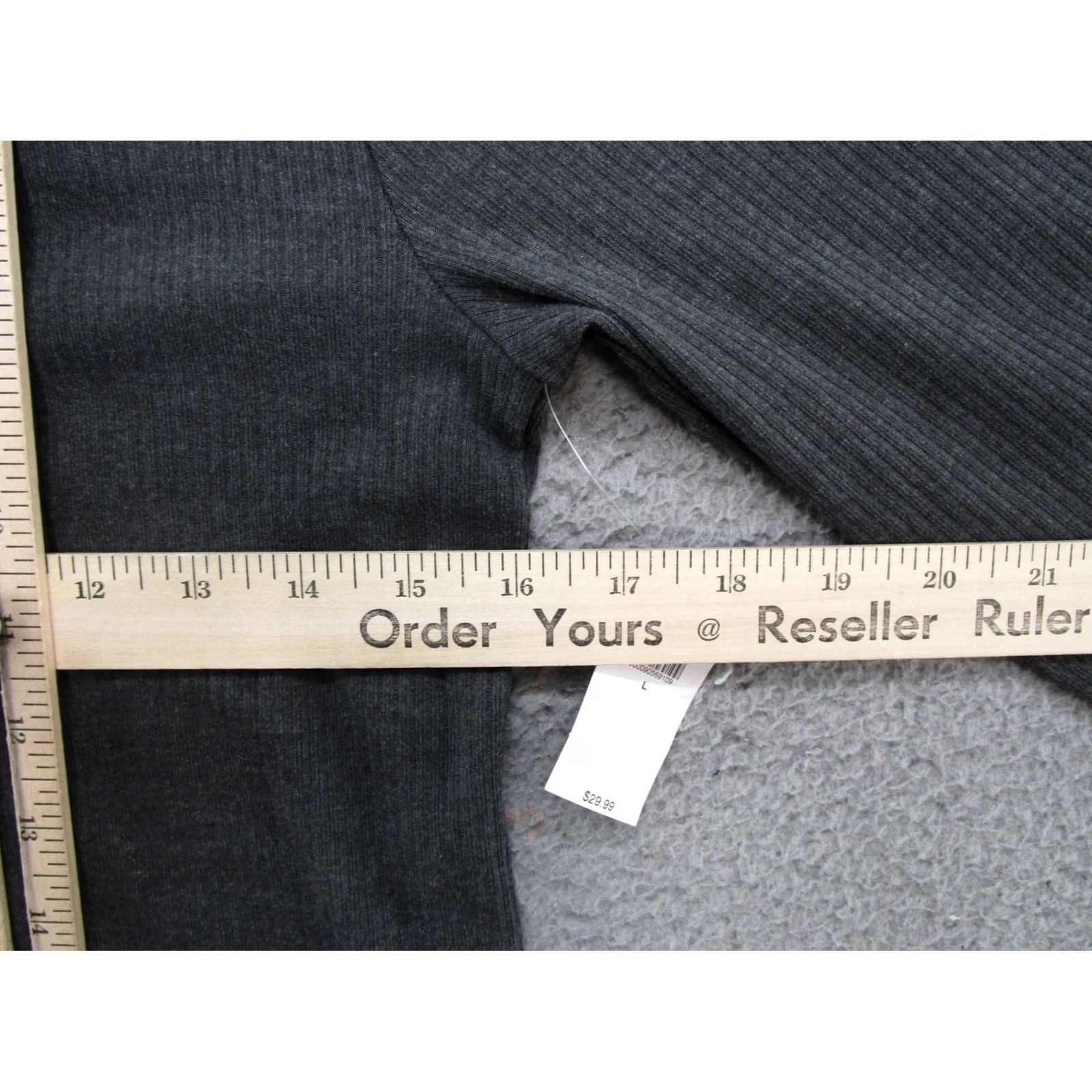 Old Navy Old Navy Gray Long Sleeve Shirt Top Square Neck Snap L Women's Shirt Top New Size L / US 10 / IT 46 - 6 Thumbnail