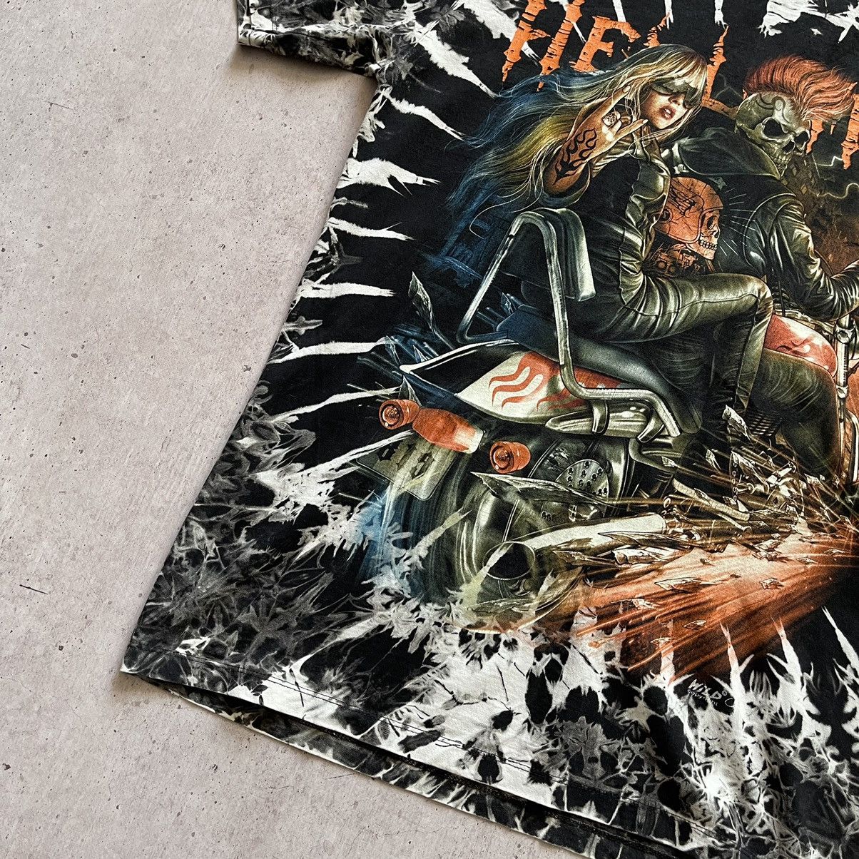 Vintage Vintage Hell Time wild rock girl Harley Davidson tai dai Size US XL / EU 56 / 4 - 2 Thumbnail