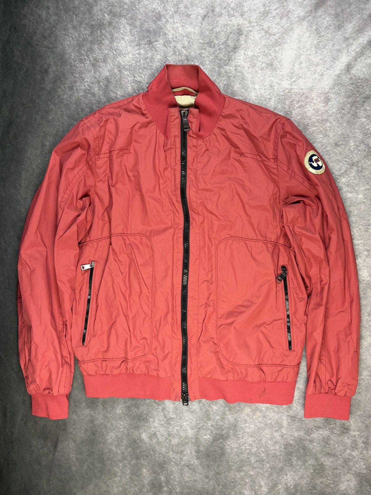 Napapijri × Vintage Vintage Napajiri Jacket Shell Windbreaker Track Jacket Coral Size US L / EU 52-54 / 3 - 12 Thumbnail