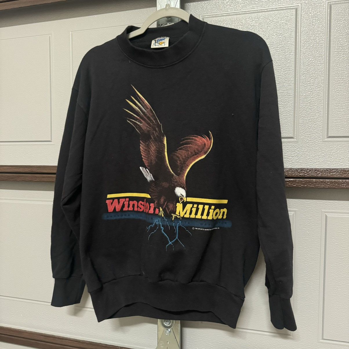 NASCAR × Vintage Vintage 90s Winston Racing Lightning Faded Crewneck L Size US L / EU 52-54 / 3 - 1 Thumbnail