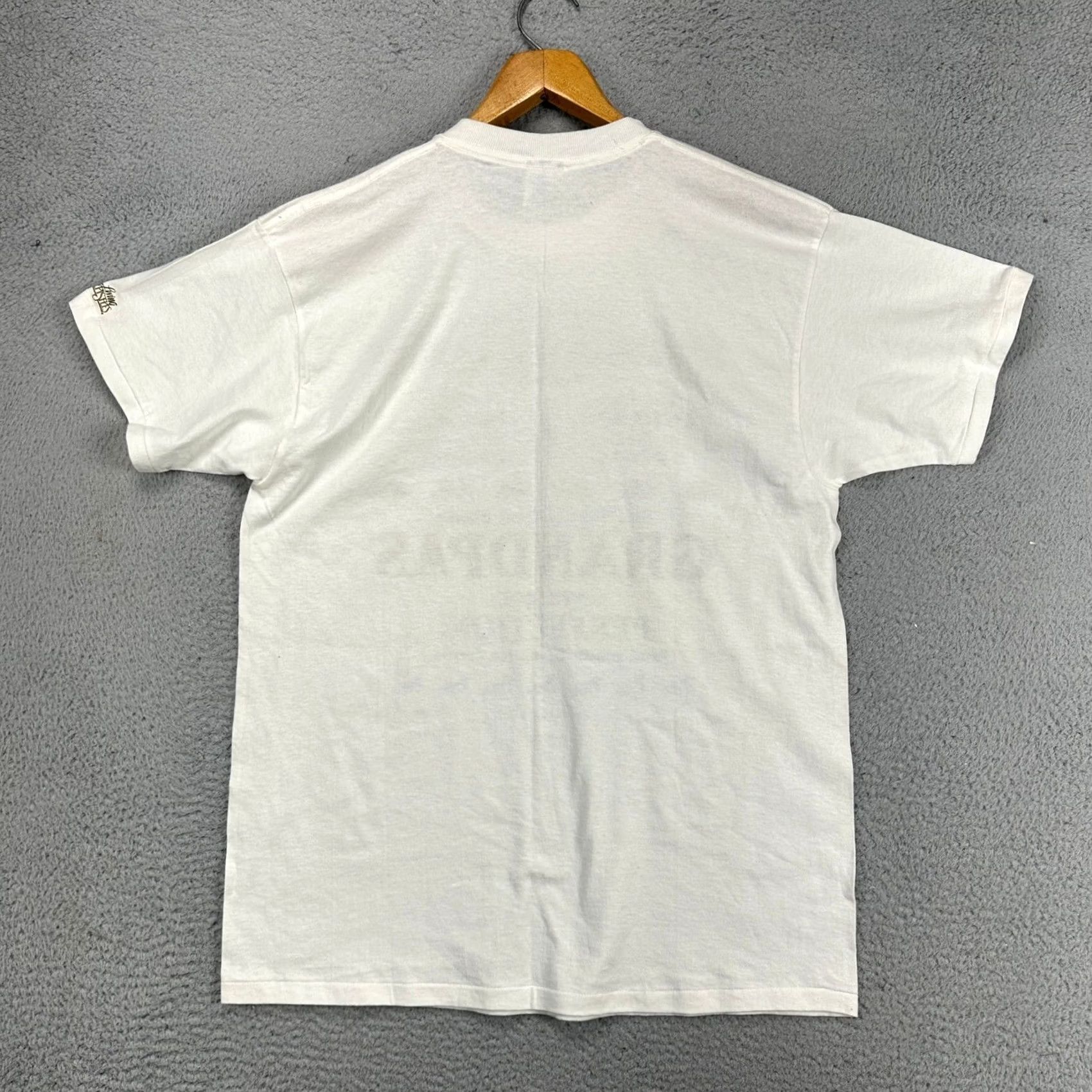 Delta VINTAGE Delta Shirt Men Large White Short Sleeve Crew Neck T-Shirt USA Made NEW Grandpas God Made Men Shirt Size US L / EU 52-54 / 3 - 3 Thumbnail