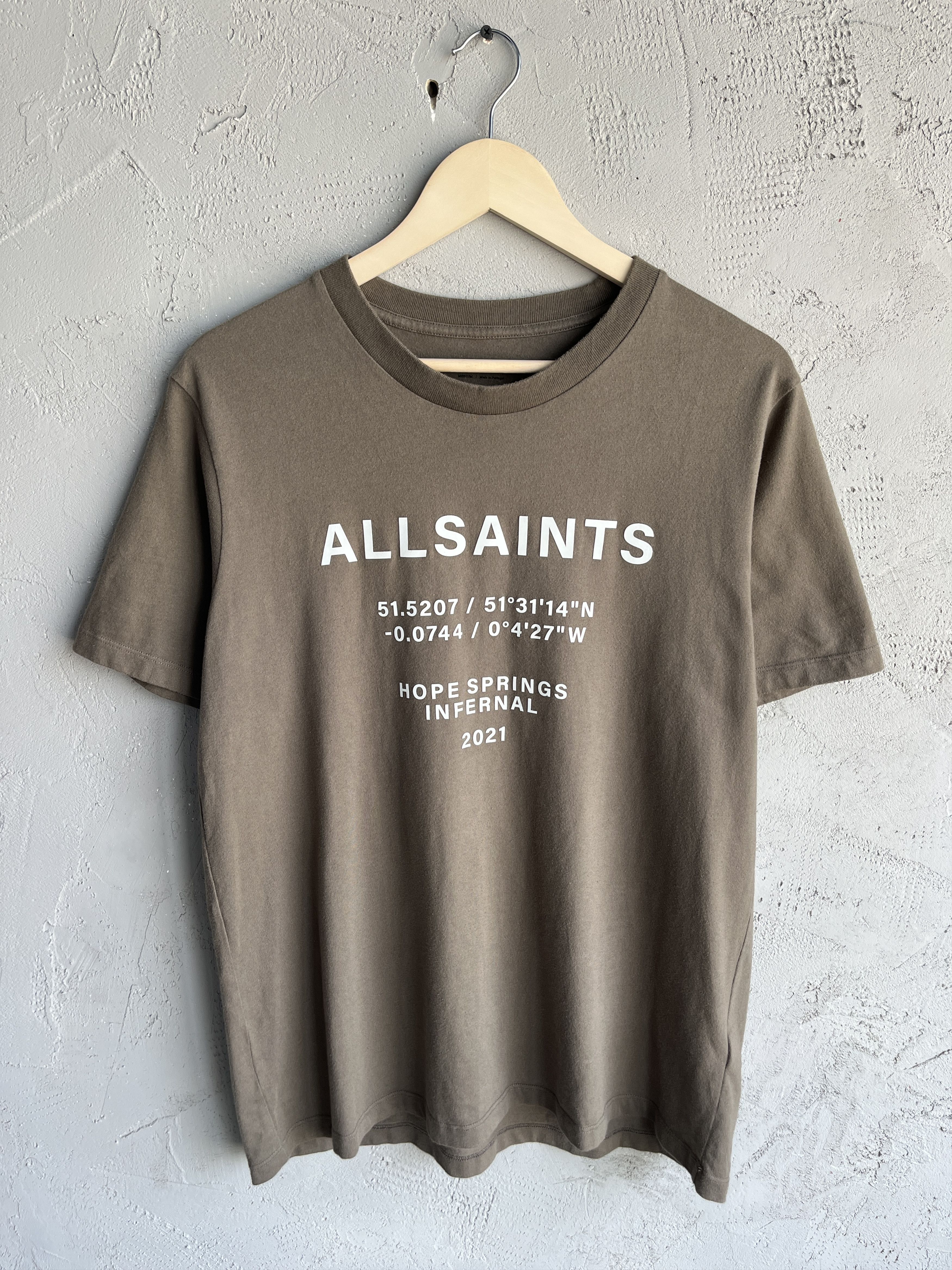 Allsaints × Vintage Vintage Allsaints Hope Infernal Springs Big Logo T Shirt Size US XL / EU 56 / 4 - 1 Thumbnail