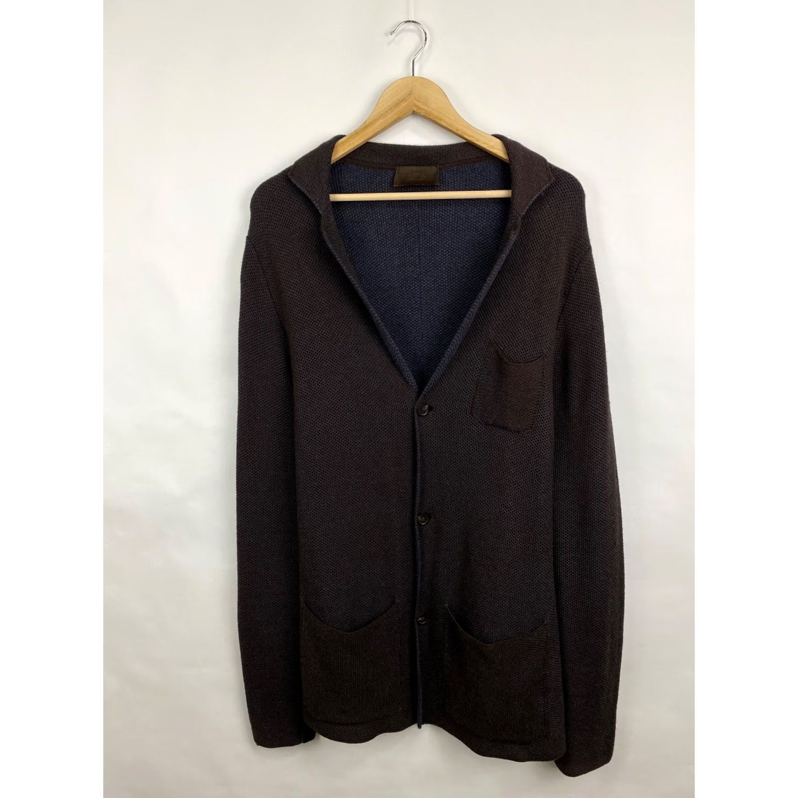 Altea 🇮🇹 Altea Lana Wool Cardigan made in Italy Rare Retro Hype Y2K - Brown - XL Size US XL / EU 56 / 4 - 3 Thumbnail