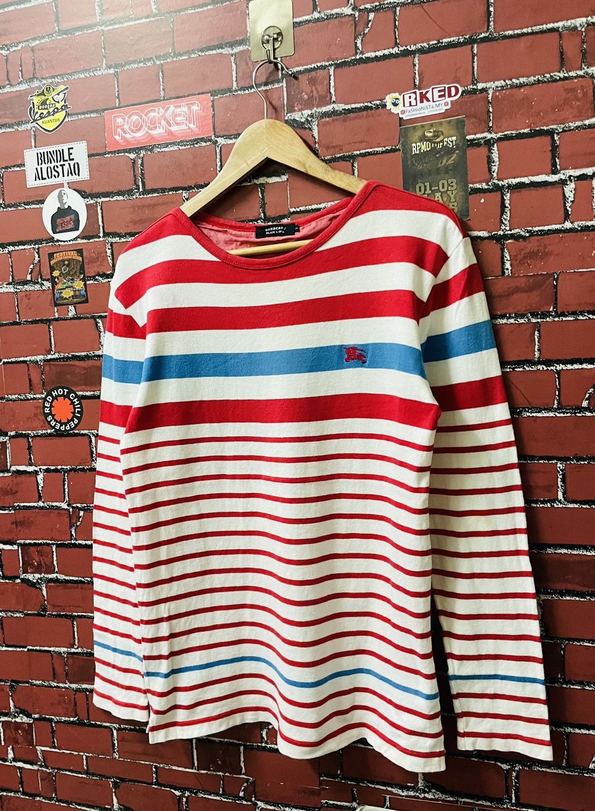 Burberry BURBERRY BLACK LABEL STRIPE TEE Size M / US 6-8 / IT 42-44 - 2 Thumbnail