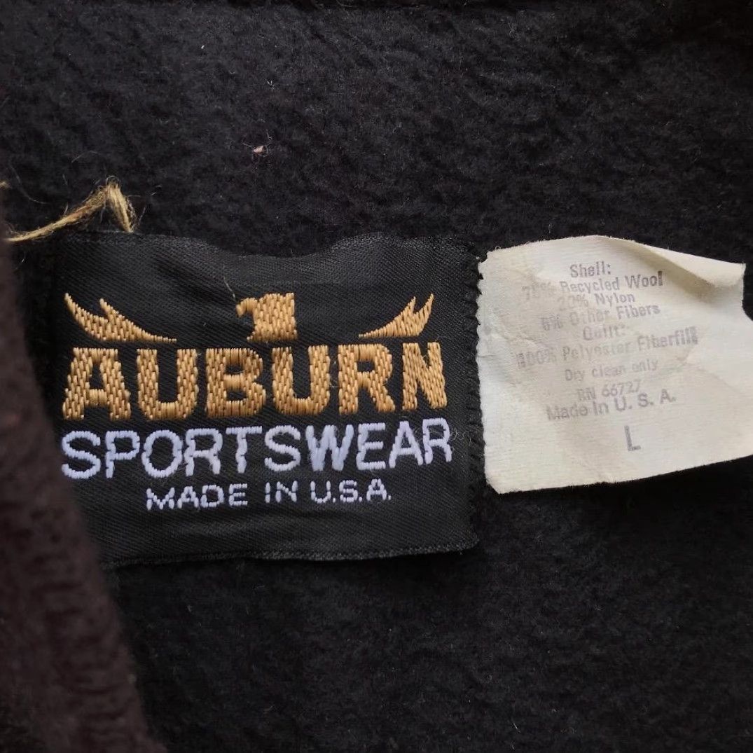 Vintage VINTAGE Black Wool Baseball Snap Front Jacket 1980's 1990's Auburn Shirt L Mens Size US L / EU 52-54 / 3 - 3 Thumbnail