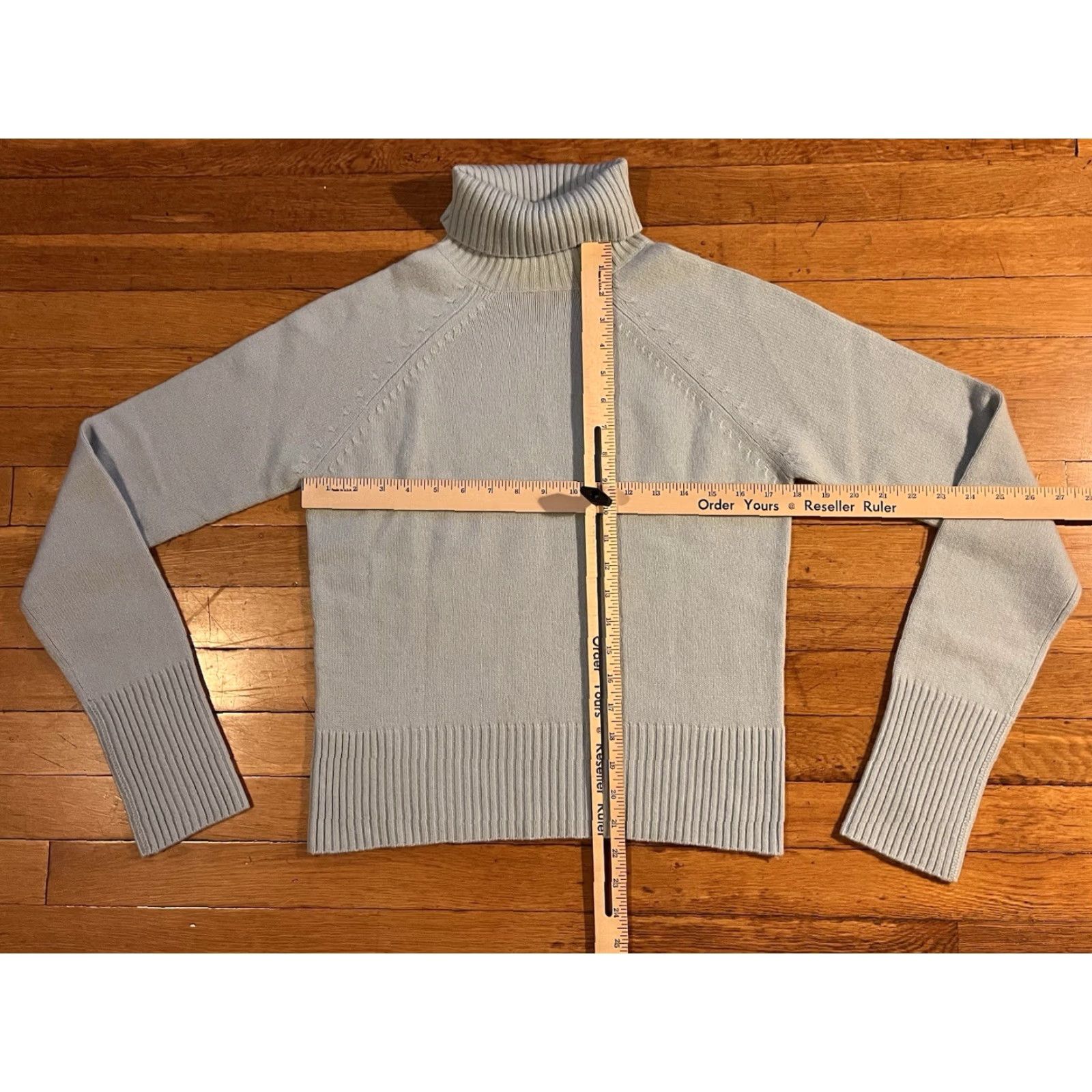 Vintage C3 100% Cashmere Turtleneck Sweater Women’s Large Blue Shirt Womens L Pullover Knitting Classic, Designer, Outdoor Vintage: No Size L / US 10 / IT 46 - 7 Thumbnail
