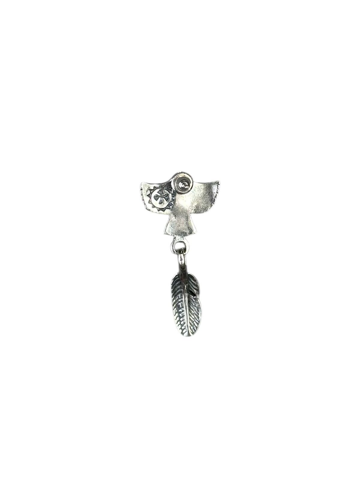 Vintage 2000s JAPANESE MADE STERLING SILVER NATIVE EAGLE EARRING Size ONE SIZE - 5 Thumbnail