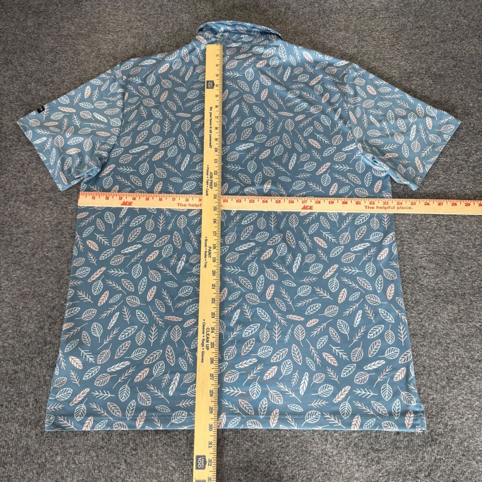 Other Yatta Golf Mens XL Blue Leaf Print Polo Shirt Stretch Size US XL / EU 56 / 4 - 4 Thumbnail