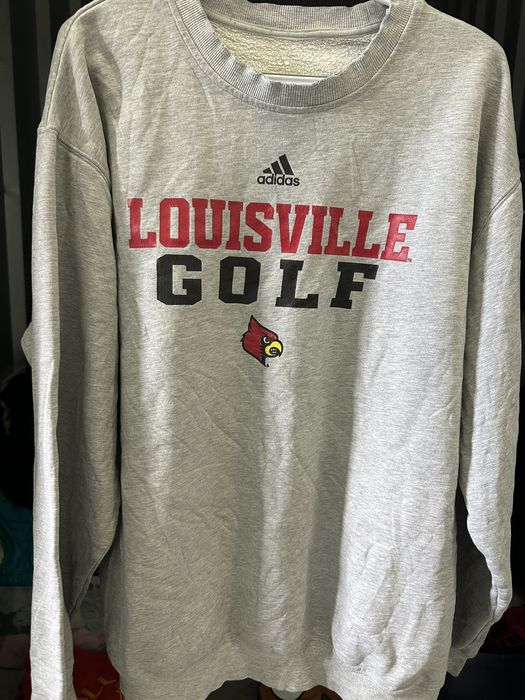 Adidas University of Louisville Cardinals Vintage Crewneck Sweatshirt