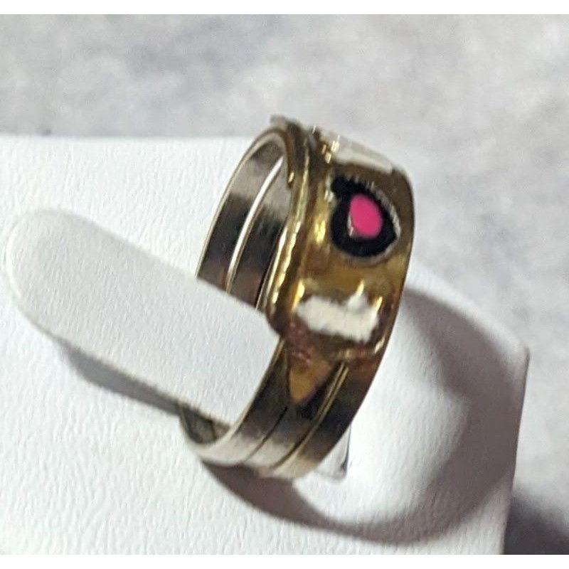 Other Coquette Gold Tone Enamel Filled Love Ring Size 8 Size ONE SIZE - 9 Thumbnail
