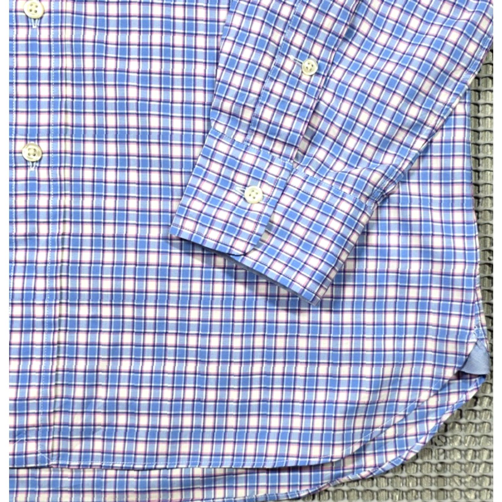Polo Ralph Lauren Polo Ralph Lauren Button-Up Shirt S Cotton Stretch Blue Pink Check Long Sleeve Mens Regular Size S Size US S / EU 44-46 / 1 - 5 Thumbnail