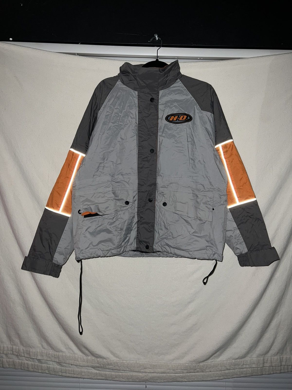 Harley Davidson Rain Jacket Windbreaker Reflective