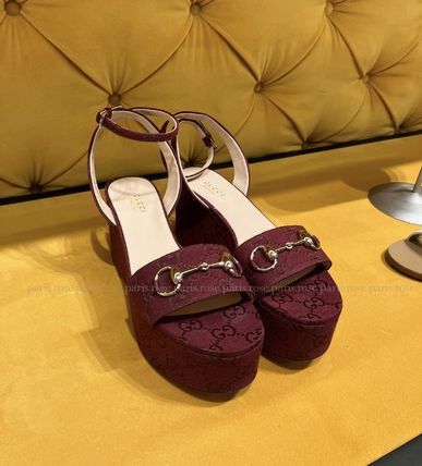 Gucci o1loc1c0326 794718 Women's Horsebit Flatform Sandals Size US 10.5 / IT 40.5 - 4 Thumbnail