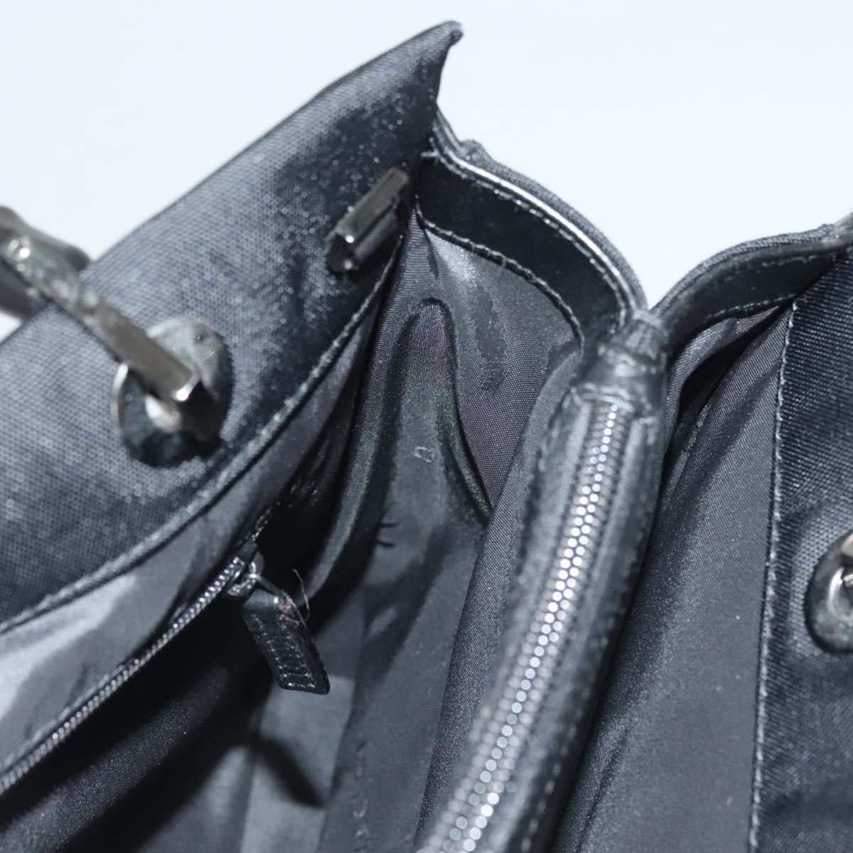 Gucci GUCCI Bamboo Hand Bag Nylon Black Silver 002 002 Size ONE SIZE - 17 Thumbnail